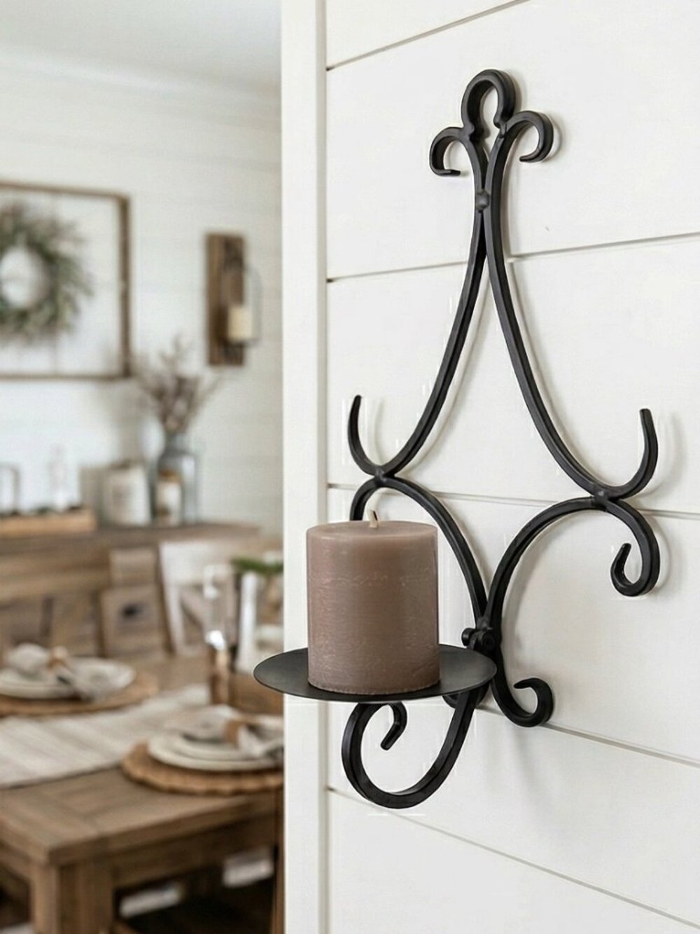 Vintage Home Interiors & Gifts #8811 Wrought Iron Wall Sconce - Picture 9 of 9